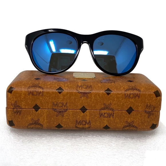 MCM Black Blue 58mm Cat Eye Sunglasses MCM625SK - Picture 3 of 8